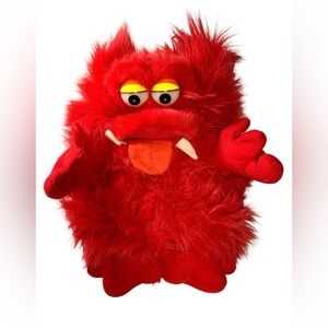 Monster Puppet Dak Yangjee Furbles Red Plush 14" Puppet Rare 1987 HTF